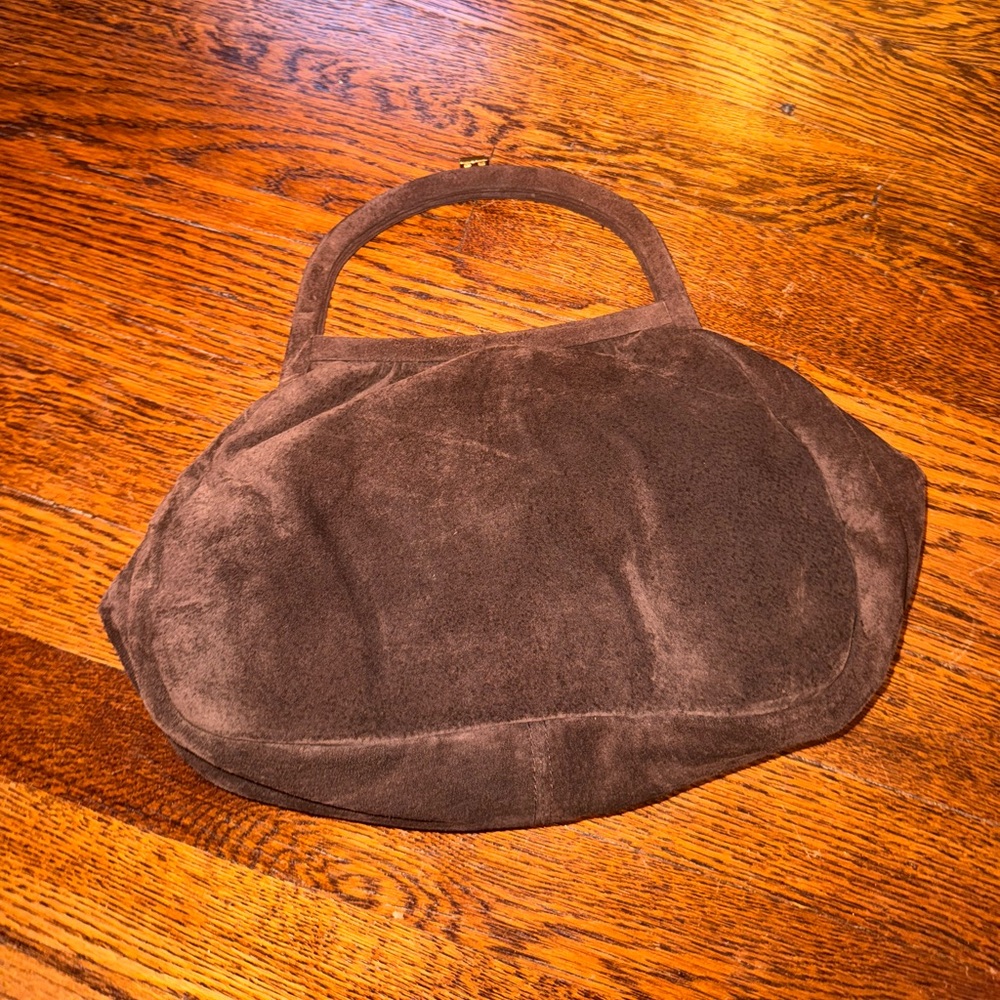 Vintage Brown Suede Bag